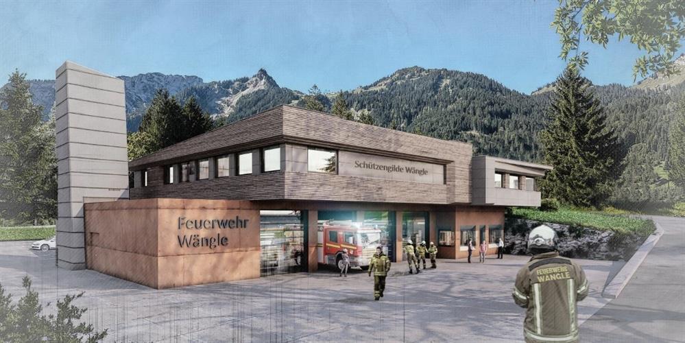 geplanter Neubau Feuerwehrhalle (Entwurf)