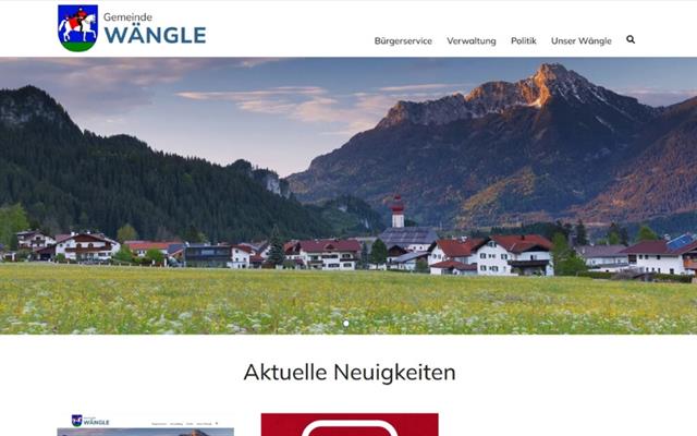 Homepage Gemeinde Wängle